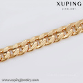43822 diseños de collar de oro de China al por mayor de moda en 45 gramos delicado simple chapado en oro collar largo de joyería